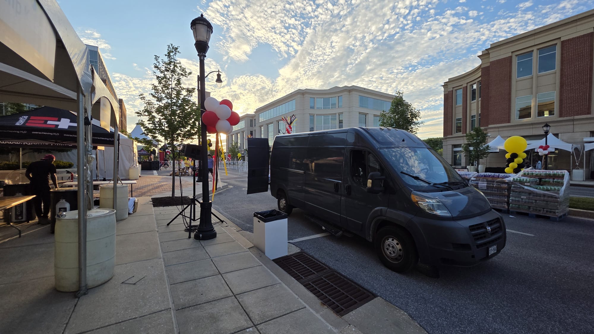 VanGo team handling event supplies at marathon in the DMV